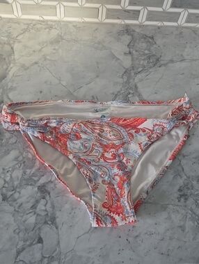 Carve Designs Coral and Light Blue Paisley Bikini Bottom